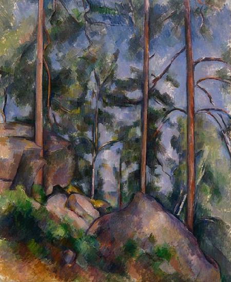 Paul Cezanne Pines and Rocks Sweden oil painting art